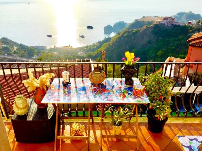 Casa in affitto a Taormina con vista incantevole