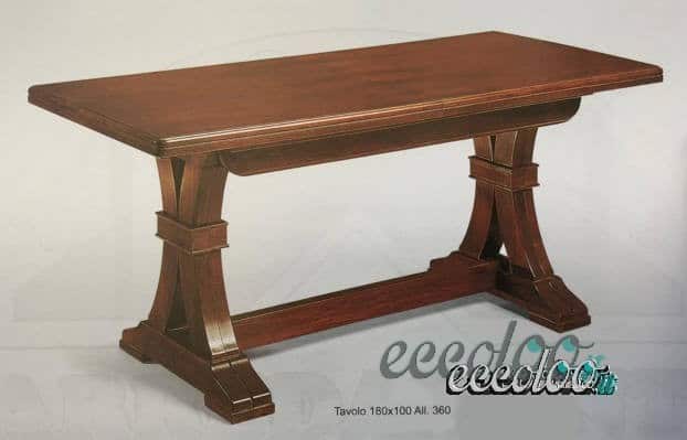 Tavolo in legno massello colore noce