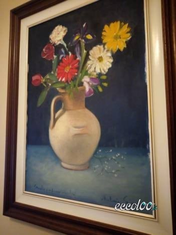 Quadro Sciacca Antonio fiori in vaso. €. 450